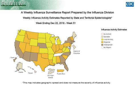 How Bad is Flu Season 2019: Too Late to Get the Flu Shot? CDC Flu Map ...