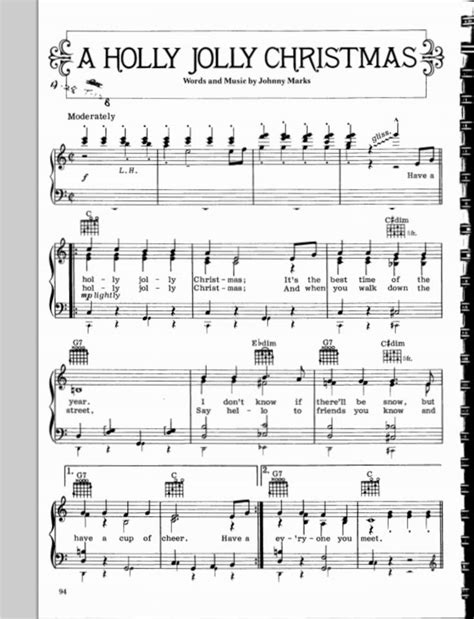 A Holly Jolly Christmas http://www.writtenmelodies.com/Piano/Seasonal/Sheets/A-Holly-Jolly ...