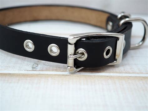 Black Collar Dog Collar Leather Dog Collar Dog Collar - Etsy