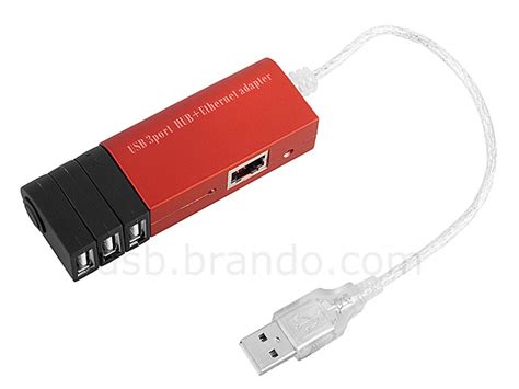 USB 3-Port Hub with Ethernet Adapter