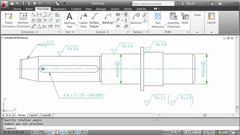 Annotating with Symbols — AutoCAD Mechanical 2012 - YouTube