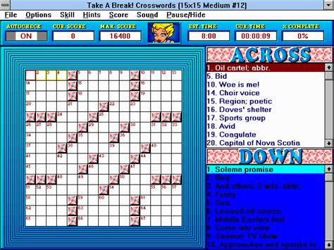 Download Take a Break! Crosswords (Windows 3.x) - My Abandonware