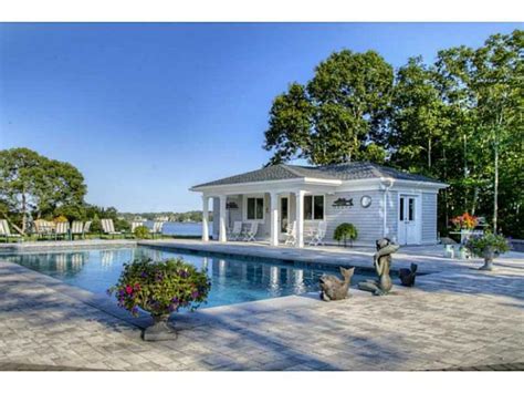 $7.9M Mansion In Stonington, CT | Swimming pools backyard, Pool with pool house, Swimming pools