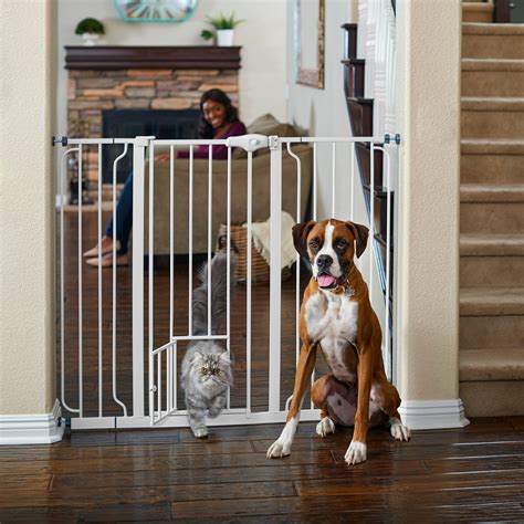 You & Me Extra-Tall Walk-Thru Pet Gate, 29"-50" W x 41" H | Pet gate ...