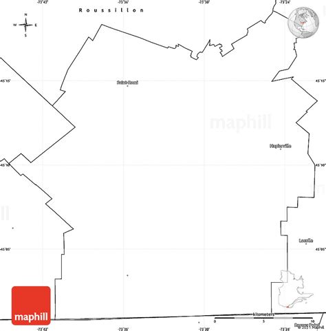 Blank Simple Map of Les Jardins-de-Napierville