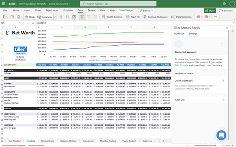 Net Worth Template For Microsoft Excel - Tiller