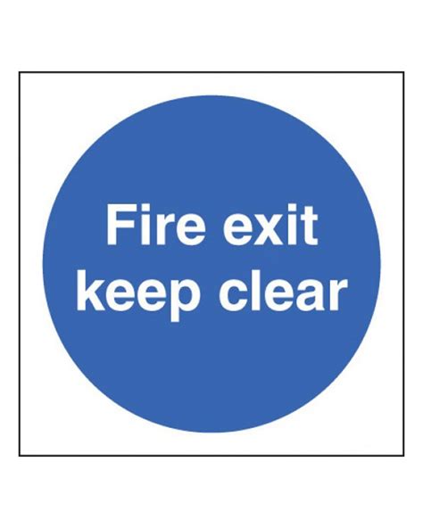 Fire Exit Keep Clear Sign Rigid Plastic | From Aspli Safety