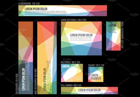 Vector web banner templates | Custom-Designed Web Elements ~ Creative Market