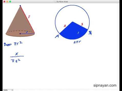 SA04 Surface Area of a Cone (Derivation) - YouTube