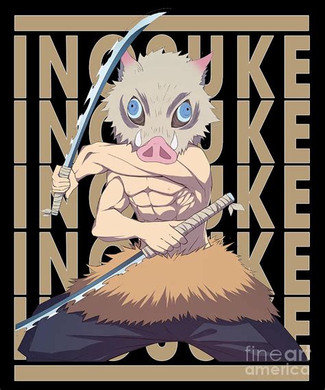 Inosuke Retro Name Demon Slayer Drawing by Anime Art | Fine Art America