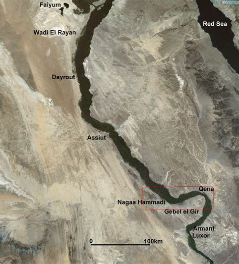 Nile Valley in Middle Egypt (Satellite and aerial imagery provided ...