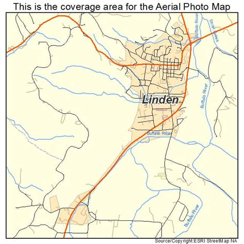 Aerial Photography Map of Linden, TN Tennessee