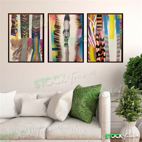 Set of 3 Gallery Frames Prints in Nigeria - Abstract Ankara