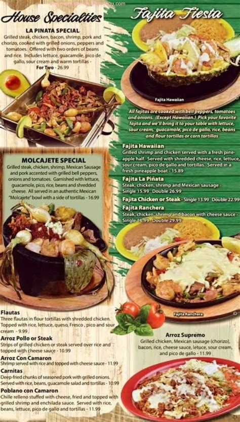 La Piñata Restaurant Menu - Best Qulinary