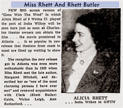 Vivien Leigh: Alicia Rhett Passes Away At 98