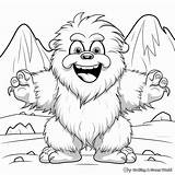 Yeti Coloring Pages  Free & Printable sketch template