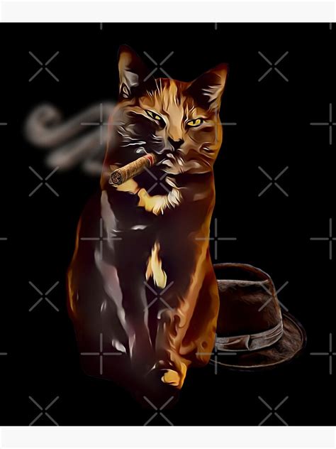 "Mafia Boss Cat Drawing" Photographic Print for Sale by CartoonCosmos | Redbubble