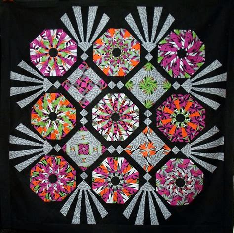 T-A Touch of Art Deco | Kaleidoscope quilt, Art deco fabric, Dresden ...