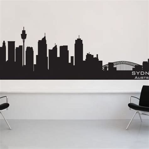 Skyline Wall Decal - Etsy