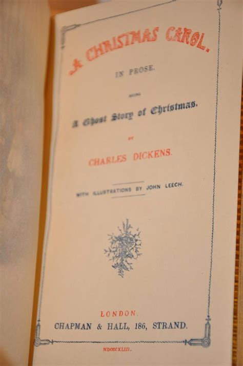 DICKENS A CHRISTMAS CAROL 1st Edition by Charles Dickens: Fine Hardcover (1843) 1st Edition ...