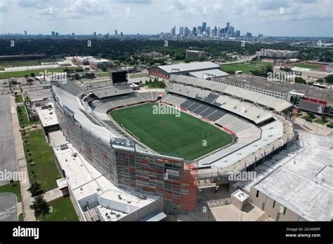 An aerial view of TDECU Stadium on the campus of the University of Houston, Sunday May 30, 2021 ...