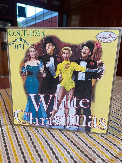 Beautiful Vintage White Christmas Movie Poster Handmade on Pine Wood ...