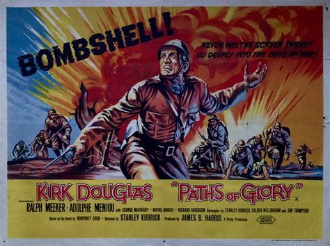 Original Paths of Glory Movie Poster - Stanley Kubrick - Kirk Douglas - War