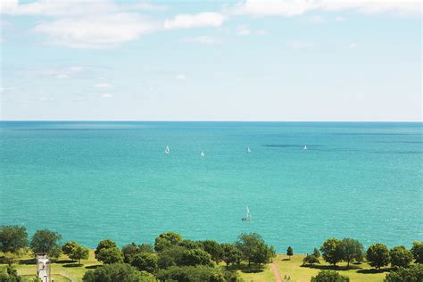 View Of Chicago, Lake Michigan, With Photograph by Sasha Weleber - Pixels