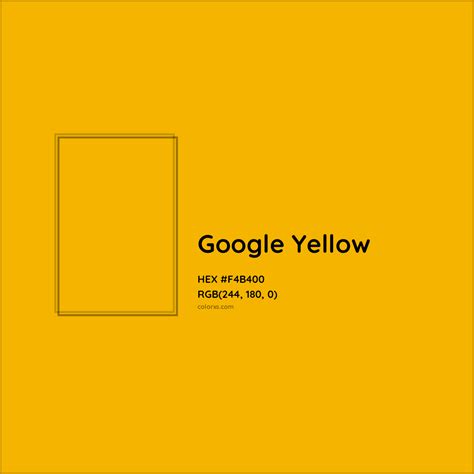 About Google Yellow Color - Color codes, similar colors and paints ...