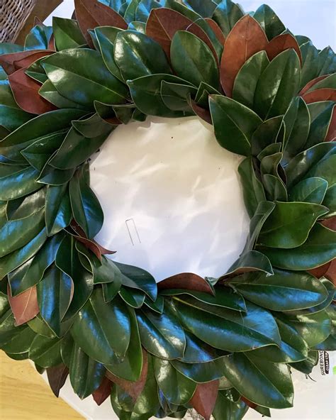 How to Make a Natural Magnolia Wreath - For Less Than $20 - The Coastal Oak