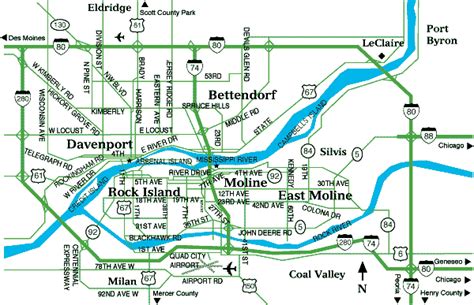 Quad City Road Map | Quad CitiesQuadCities.com