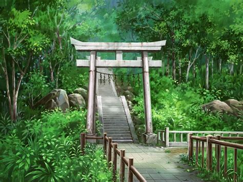 Anime Landscape: Anime Temple Background