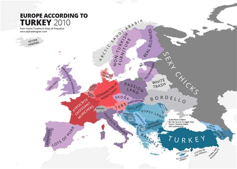 Europe according to Turkey - Vivid Maps