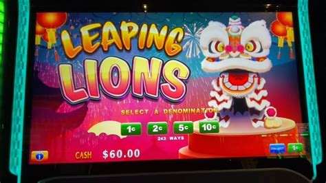 Thunder Drums Leaping Lions Bonus Feature! Fun New Game! - YouTube