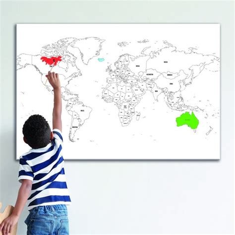 World Map for Vacations - Etsy