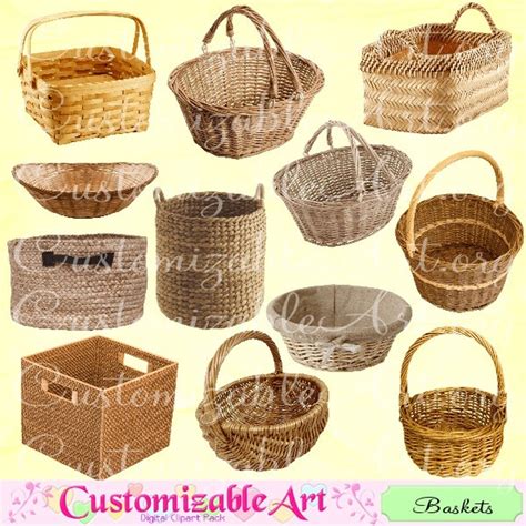 Basket Clipart Digital Basket Clip Art Images Wicker Weave Basket ...