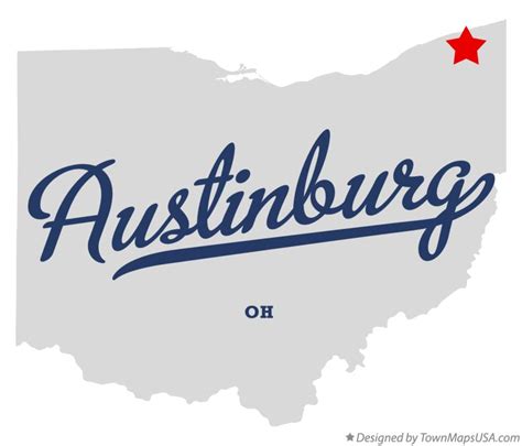 Map of Austinburg, OH, Ohio