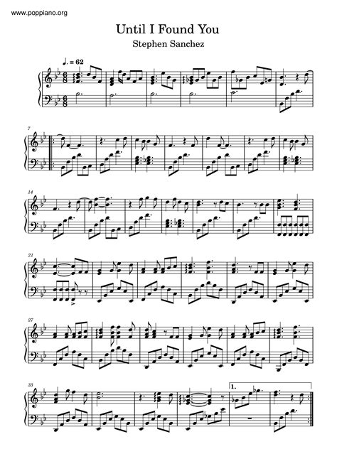 Stephen Sanchez-Until I Found You Sheet Music pdf, - Free Score Download ★