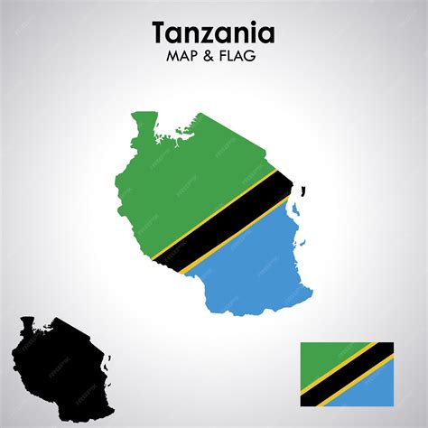 Premium Vector | Tanzania flag and map design map flag vector file