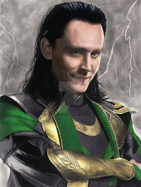 Colored Pencil Drawing of Loki by JasminaSusak on DeviantArt