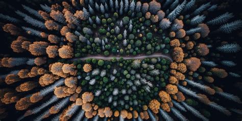 Premium AI Image | Forest captured in stunning aerial photography