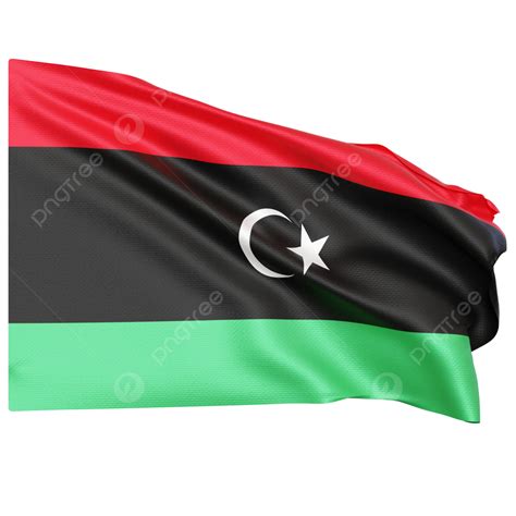 Libya Flag Waving, Libya Flag With Pole, Libya Flag Waving Transparent, Libya Flag PNG ...