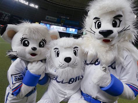 Mascots at a Baseball Game in Japan