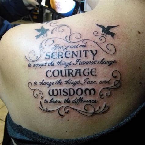 Serenity Prayer Butterfly Tattoo