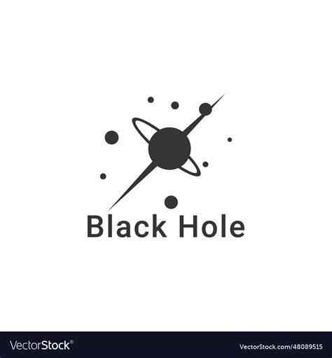 Black hole logo Royalty Free Vector Image - VectorStock