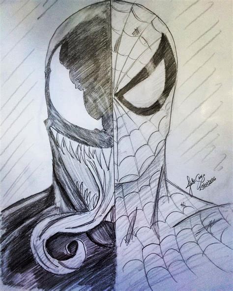 Spiderman Venom Drawing at GetDrawings | Free download