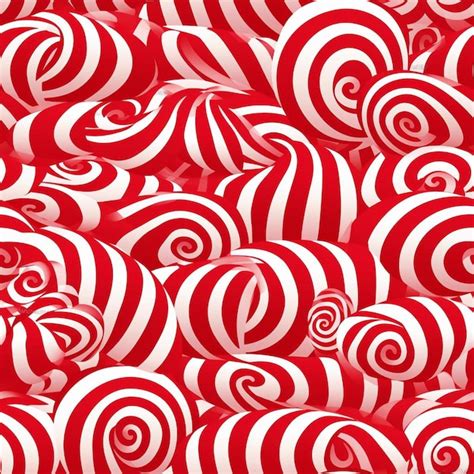 Premium AI Image | The red and white striped candy is a pattern of red and white striped candy ...