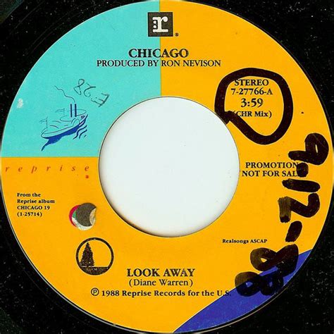 Chicago - Look Away (Vinyl, 7", 45 RPM, Promo) | Discogs