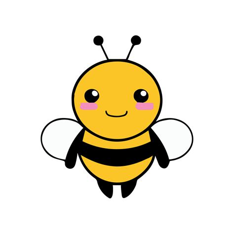 Adorable cute baby bee illustration, kawaii vector drawing style. 14487568 Vector Art at Vecteezy