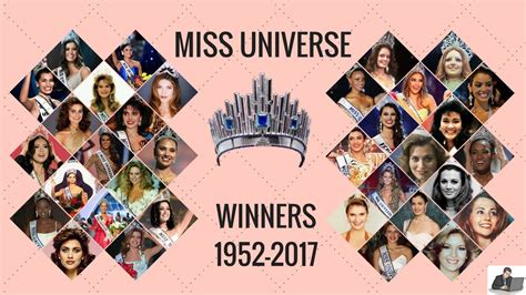 Miss universe winners list with pictures ( 1952 - 2017 ) - YouTube